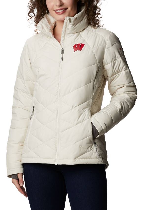 Columbia Women's Wisconsin Badgers White Heavenly Full-Zip Jacket