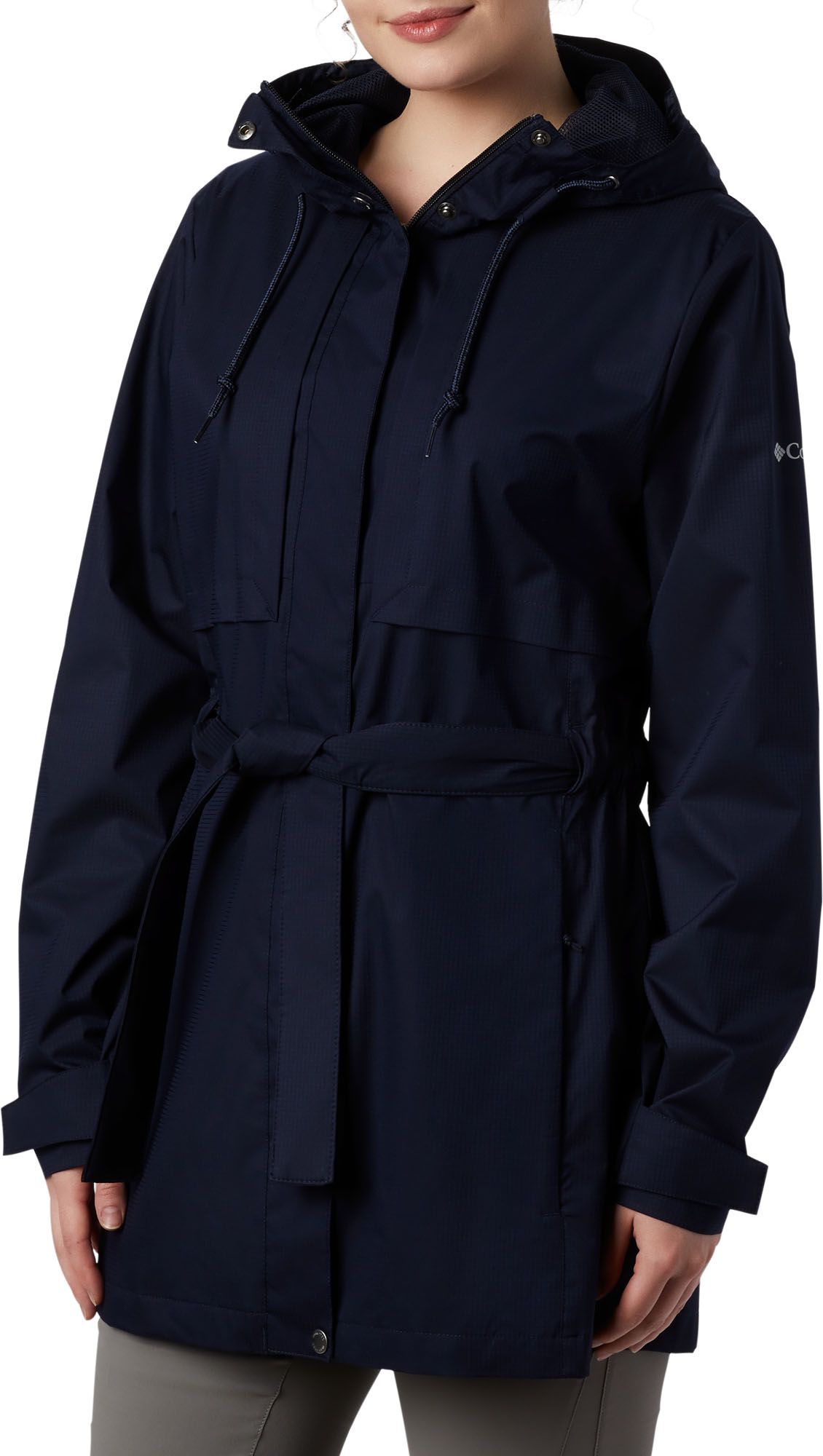 womens trench rain jacket with hood