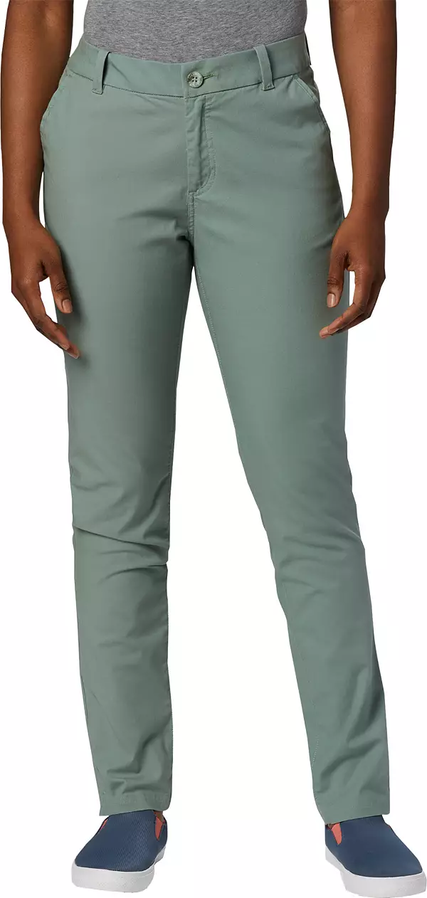 Columbia Women's PFG Bonehead Stretch Pants, Size 4, Light Lichen