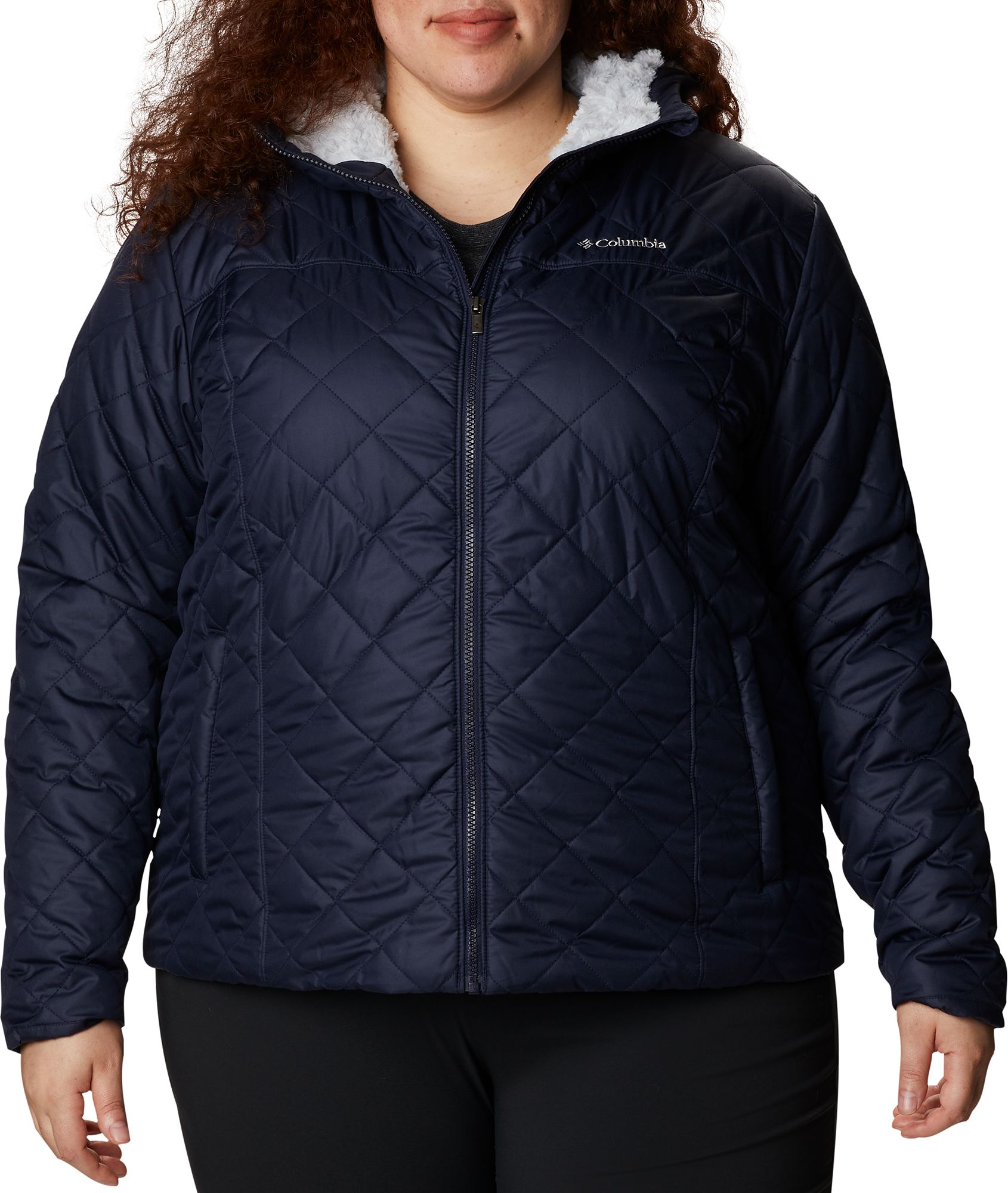 plus size columbia copper crest hooded quilted jacket