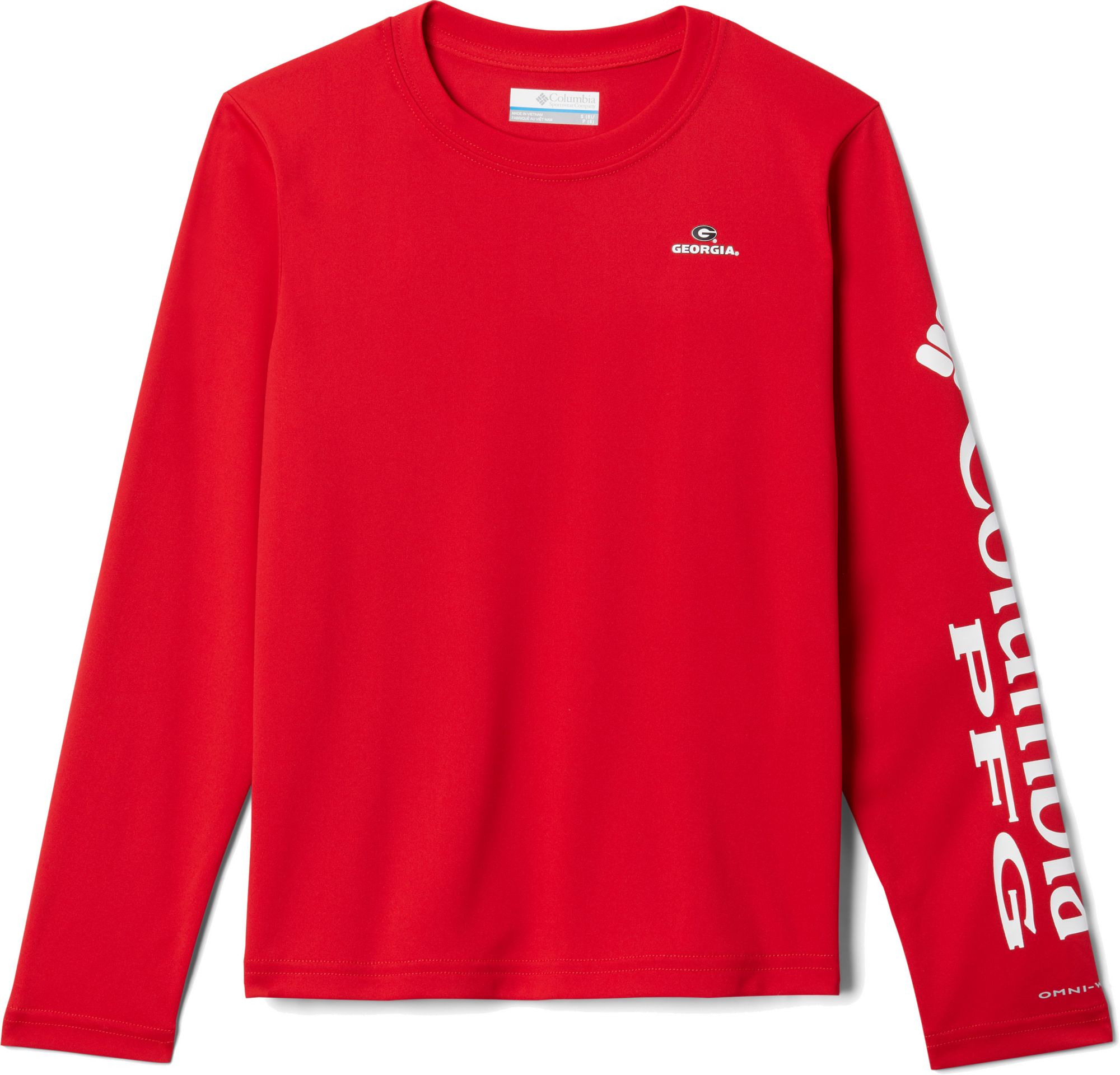Columbia Youth Georgia Bulldogs Red Terminal Tackle Long Sleeve T-Shirt product image