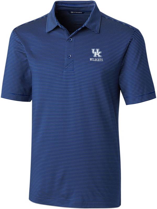 Cutter & Buck Men's Kentucky Wildcats Blue Pencil Stripe Polo