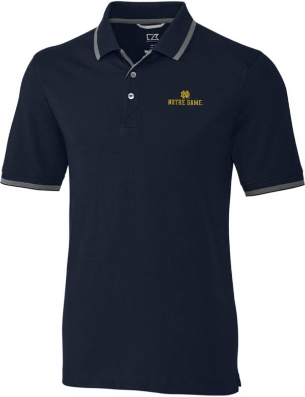 Cutter & Buck Men's Notre Dame Fighting Irish Navy Advantage Tipped Polo product image
