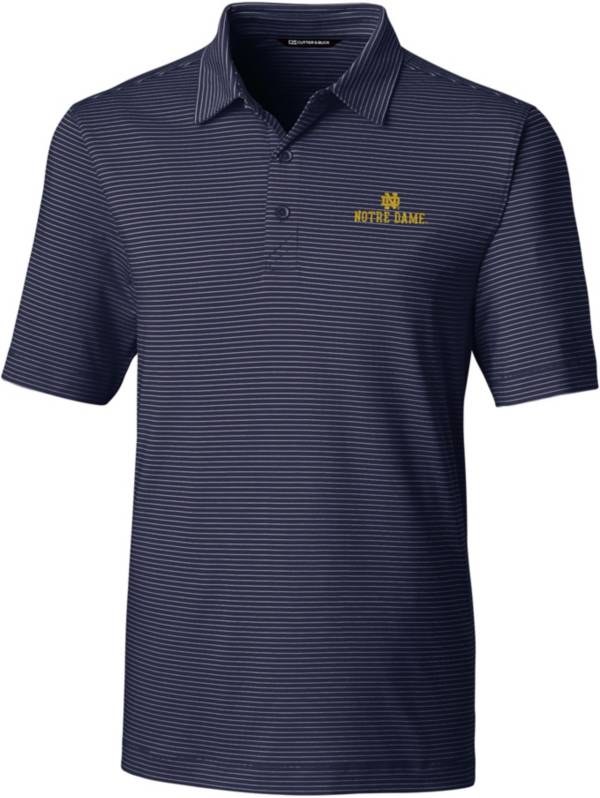 Cutter & Buck Men's Notre Dame Fighting Irish Navy Forge Pencil Stripe Polo product image