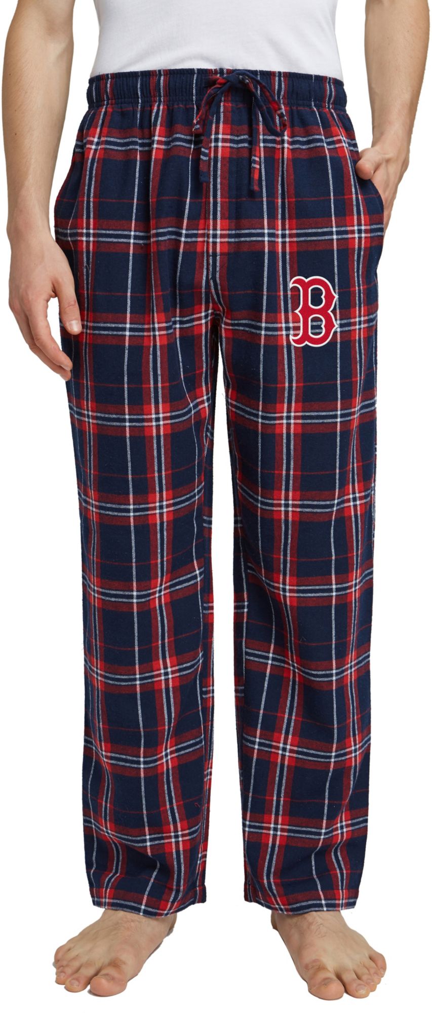 plaid red sox hat