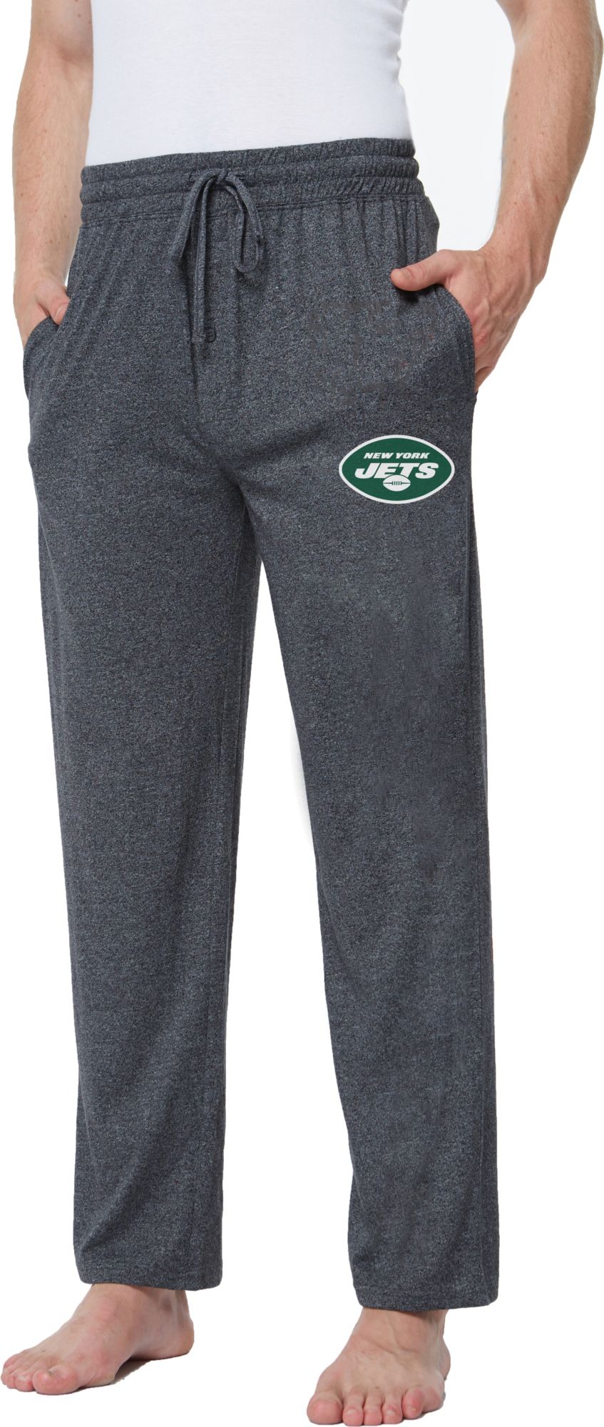 Concepts Sport Men's New York Jets Quest Charcoal Jersey Pants