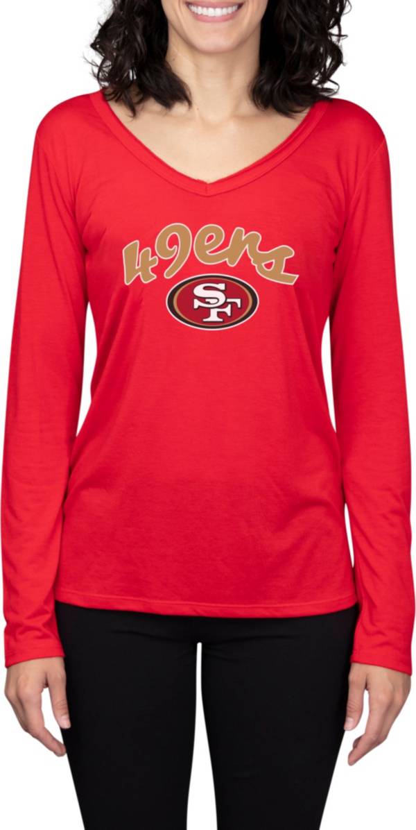 30116 Womens Ladies SAN FRANCISCO 49ers Stripes Football Jersey SHIRT RED  New