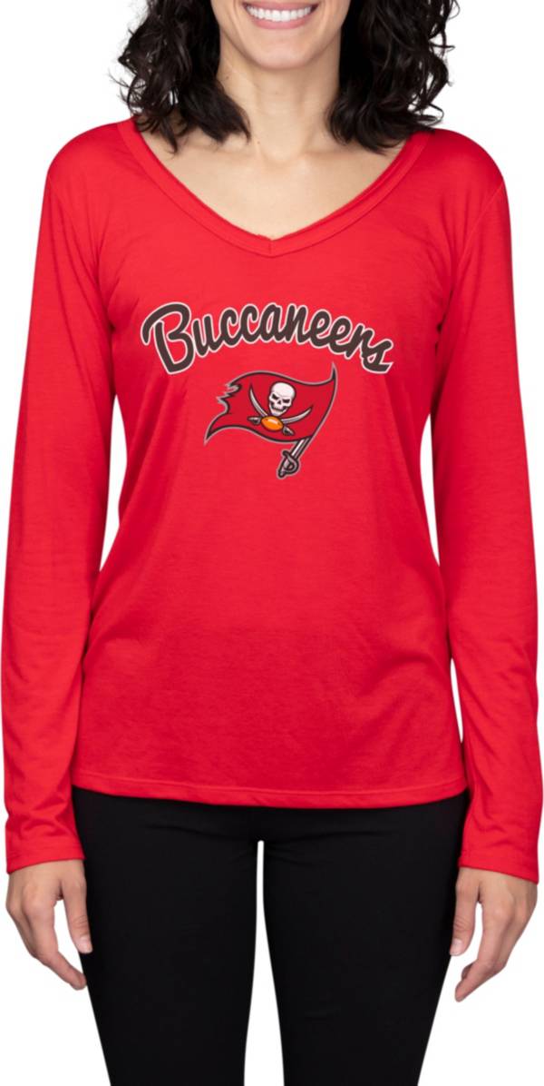 Concepts Sport Women's Tampa Bay Buccaneers Marathon Red Long Sleeve  T-Shirt