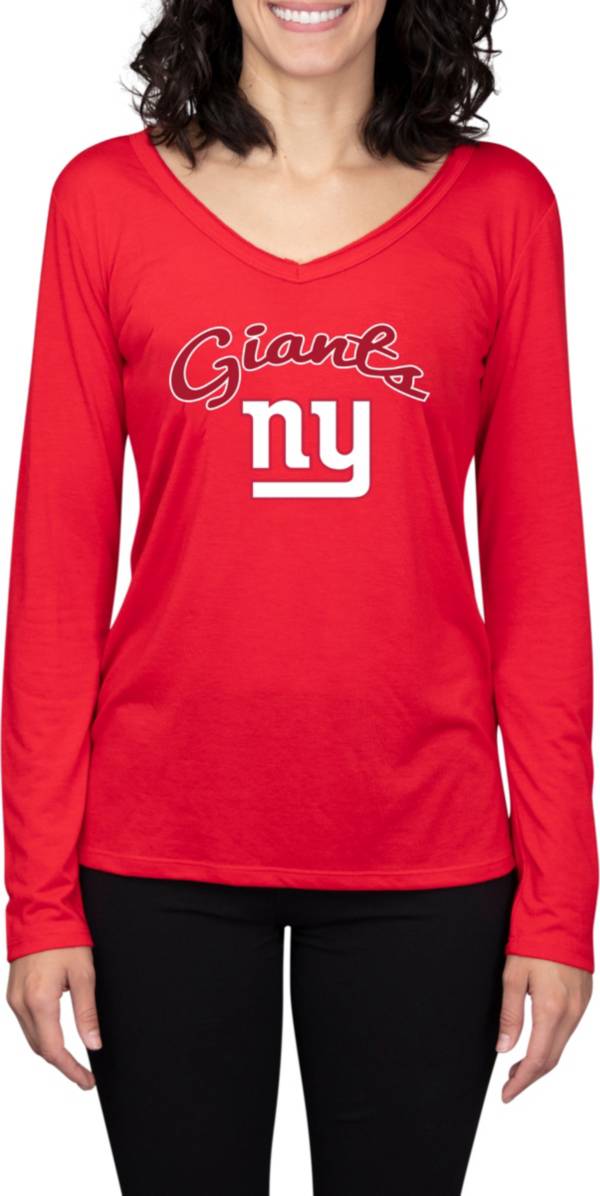 Concepts Sport Women's New York Giants Marathon Red Long Sleeve T