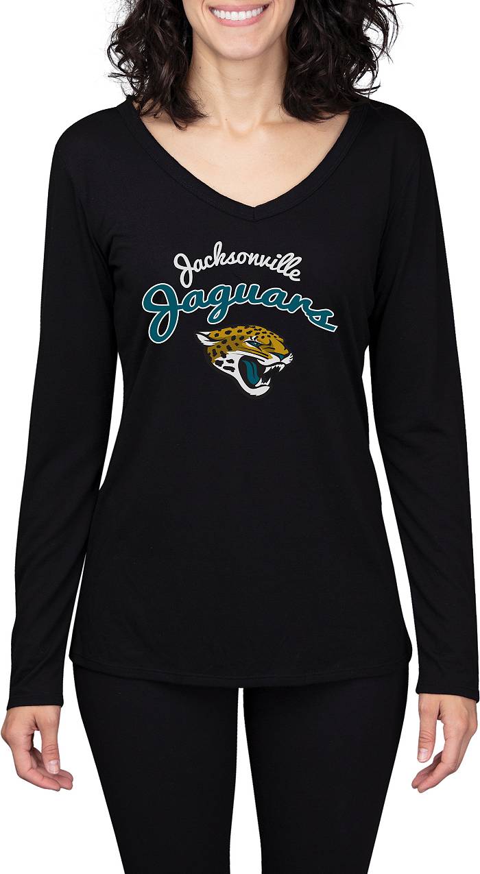 Concepts Sport Women's Jacksonville Jaguars Marathon Black Long Sleeve T- Shirt
