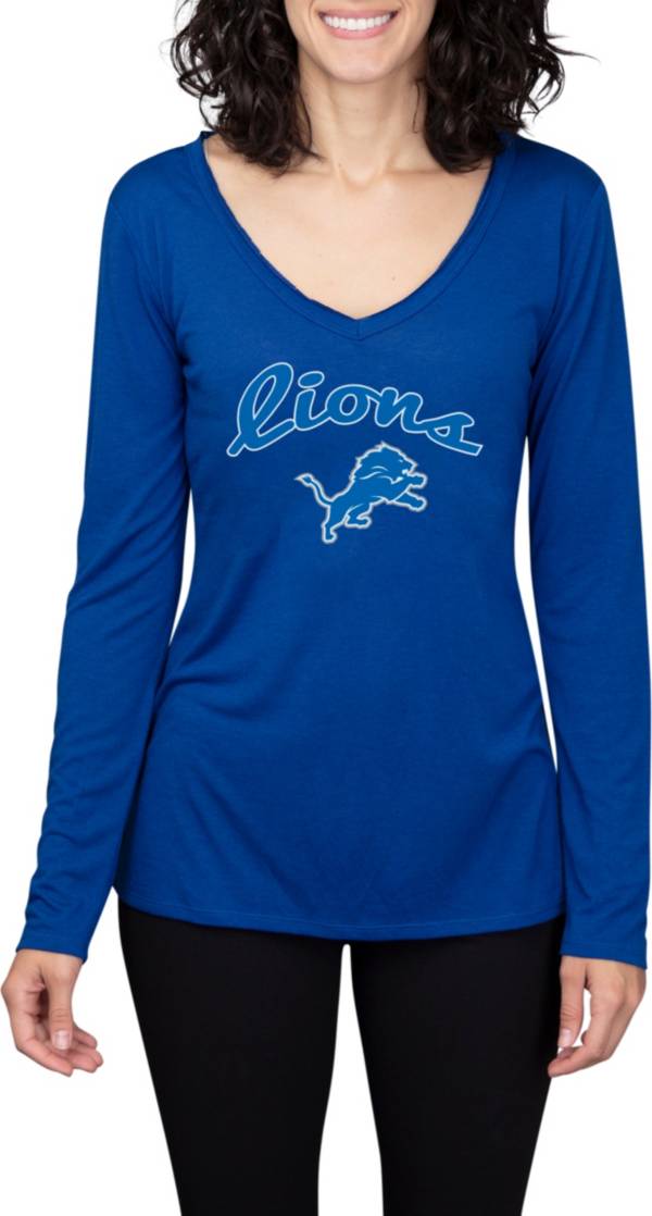 Concepts Sport Women's Detroit Lions Marathon Royal Long Sleeve T-Shirt