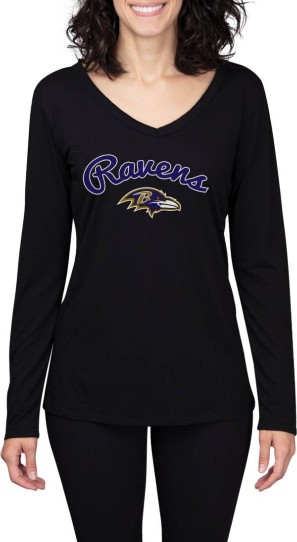 Concepts Sport Women s Baltimore Ravens Marathon Black Long Sleeve