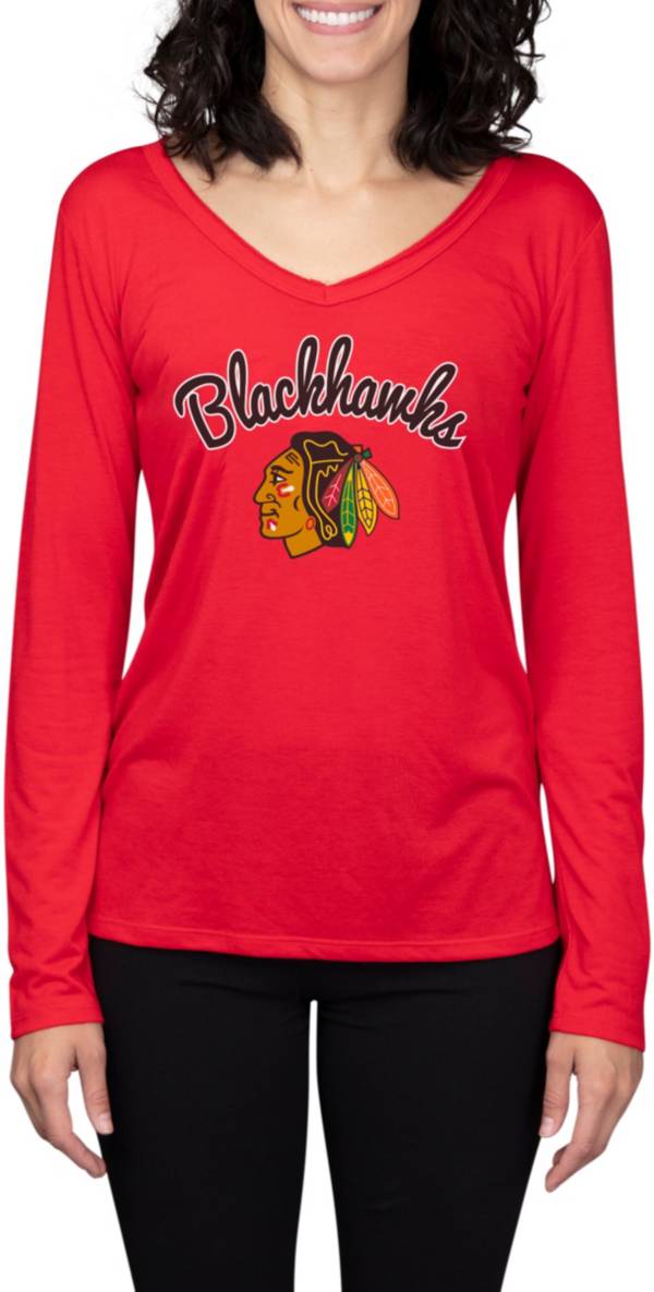 Concepts Sport Women's Chicago Blackhawks Marathon  Knit Long Sleeve T-Shirt product image