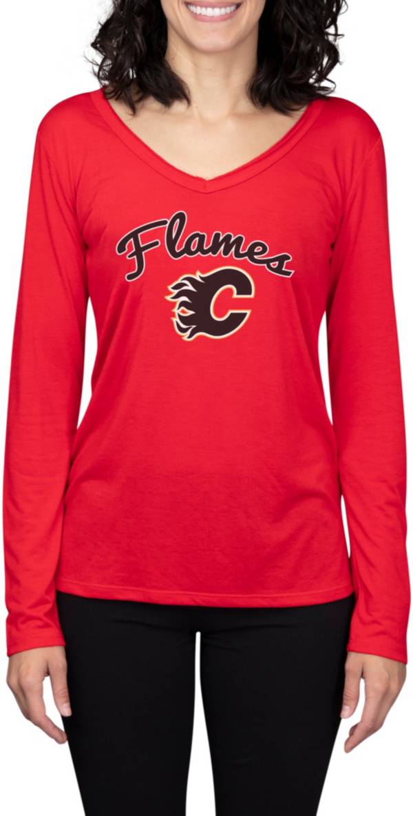 Concepts Sport Women's Calgary Flames Marathon  Knit Long Sleeve T-Shirt product image