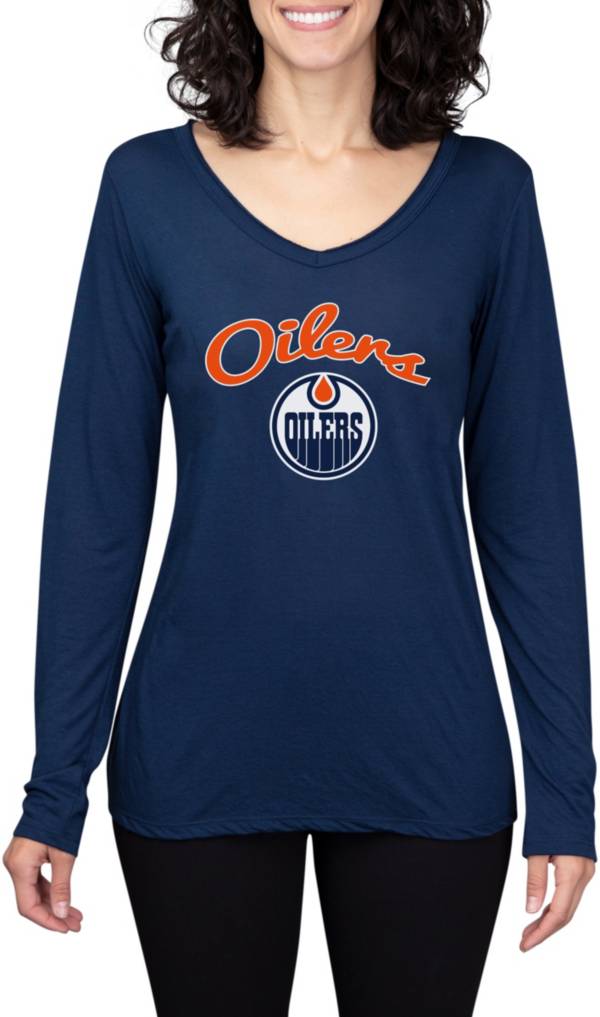 Concepts Sport Women's Edmonton Oilers Marathon Knit Long Sleeve T