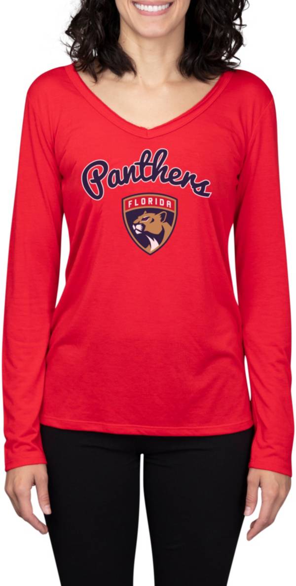 Concepts Sport Women's Florida Panthers Marathon Knit Long Sleeve T-Shirt, Medium, Red