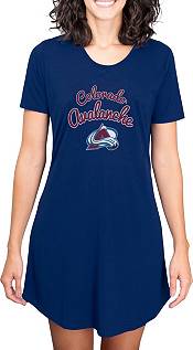NHL Women's Colorado Avalanche Bleach Dye Black T-Shirt