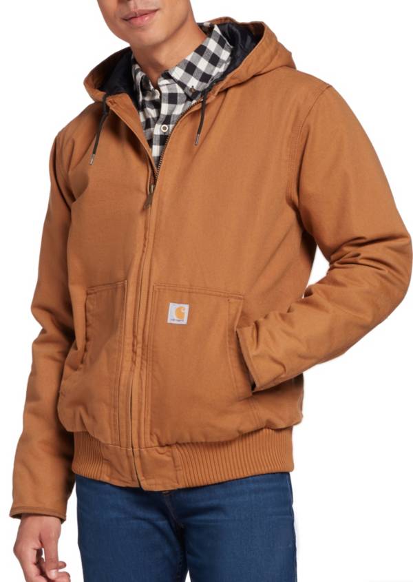 Carhartt Men's Big & Tall Full Swing Loose Fit Washed Duck Fleece-Lined  Active Jacket