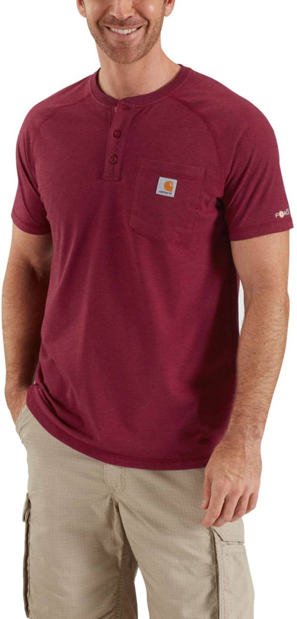Carhartt Mens Big Tall Force Cotton Delmont Pocket Polo Polo Shirt
