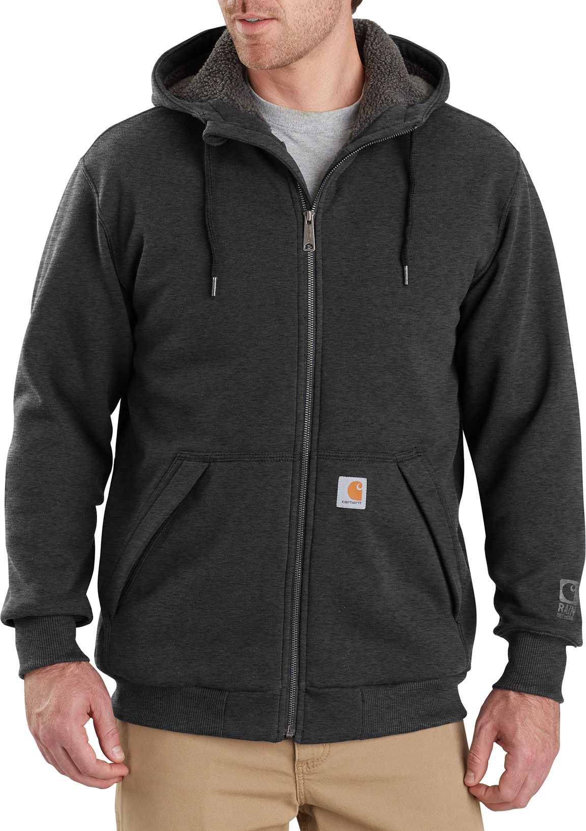 mens sherpa lined hooded sweatshirt