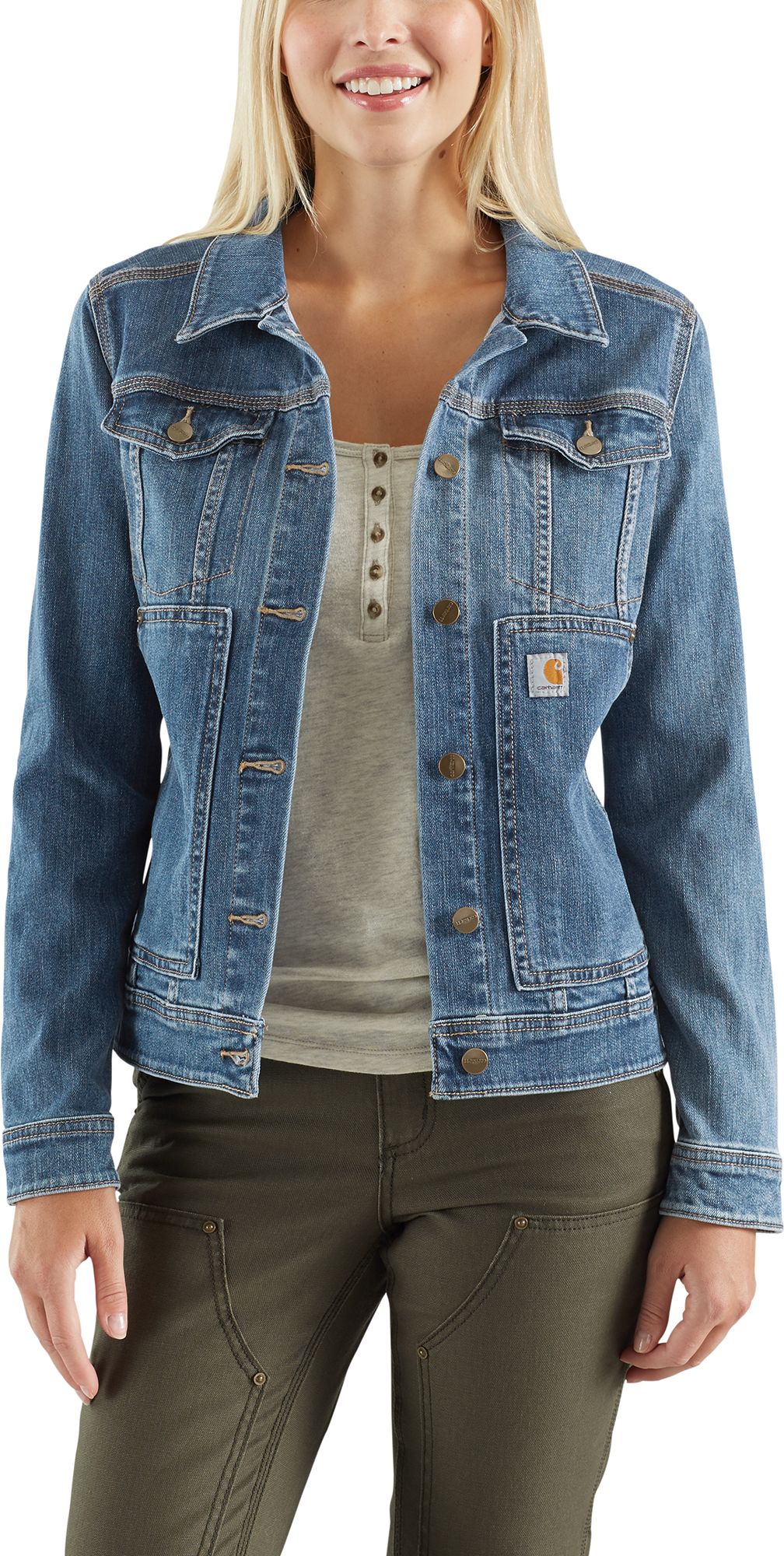 carhartt denim trucker jacket