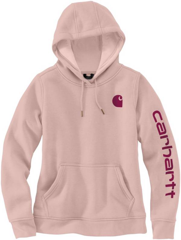 Carhartt' Women's Clarksburg Sleeve Logo Hoodie - Cantaloupe