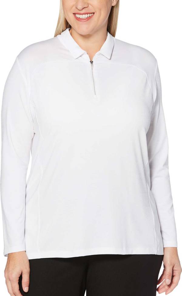 Callaway Women's ¼-Zip Long Sleeve Golf Polo - Extended Sizes