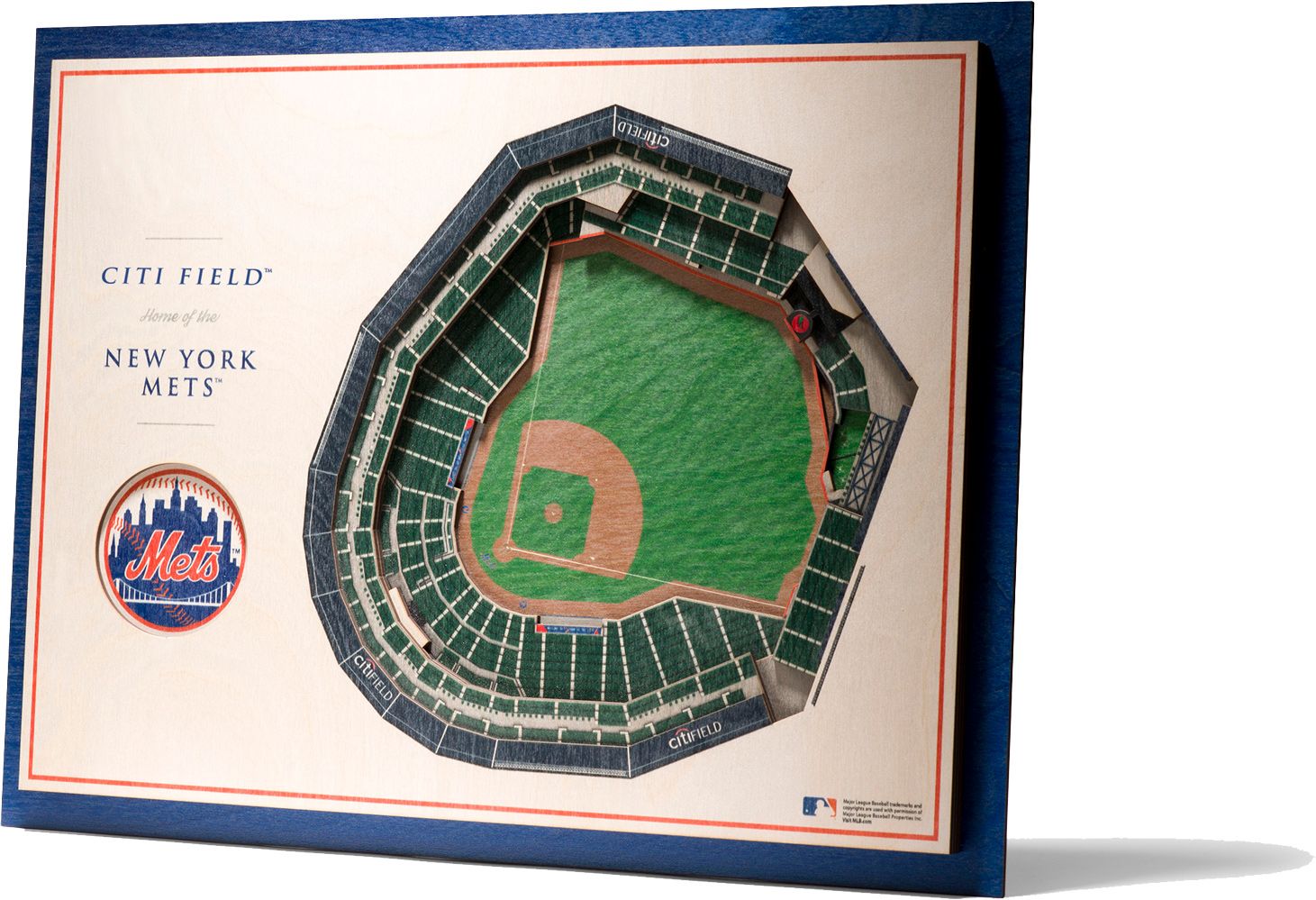 YouTheFan New York Mets 5-Layer StadiumViews 3D Wall Art product image