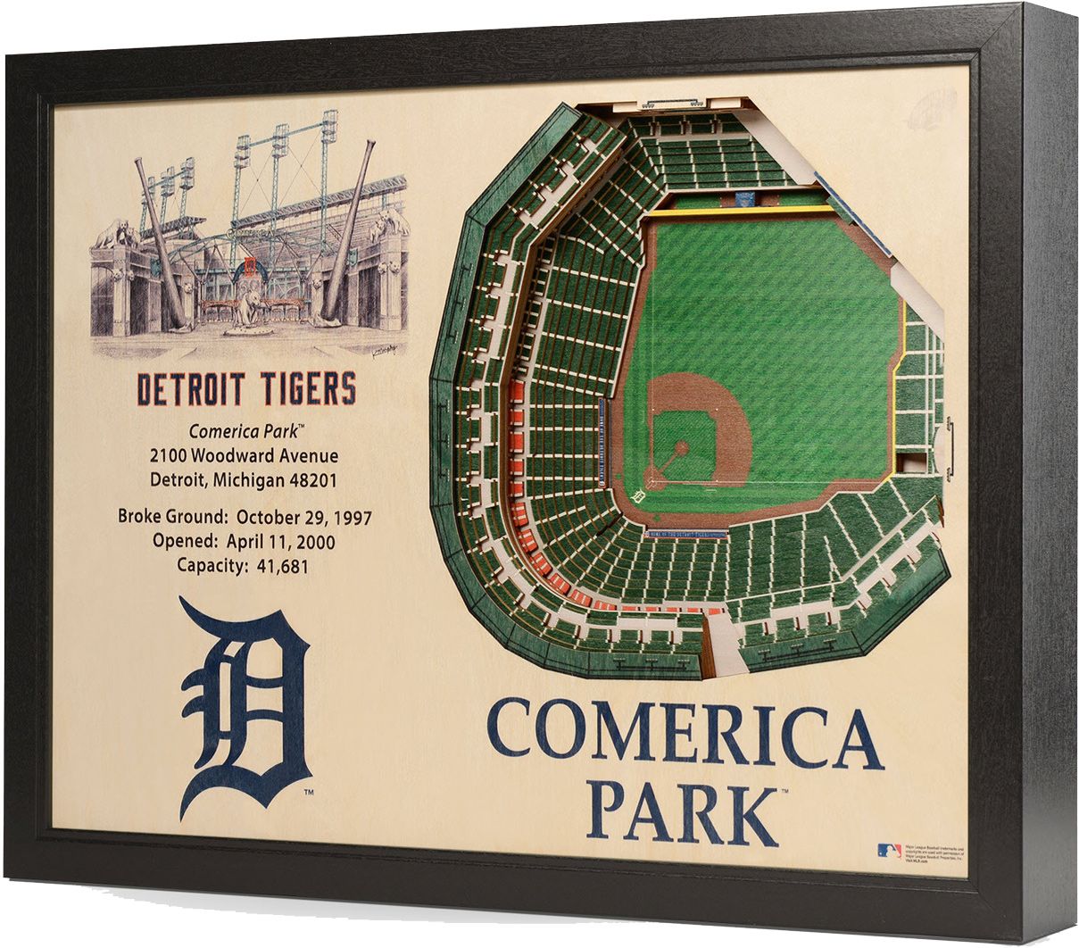 You the Fan Detroit Tigers 25-Layer StadiumViews 3D Wall Art