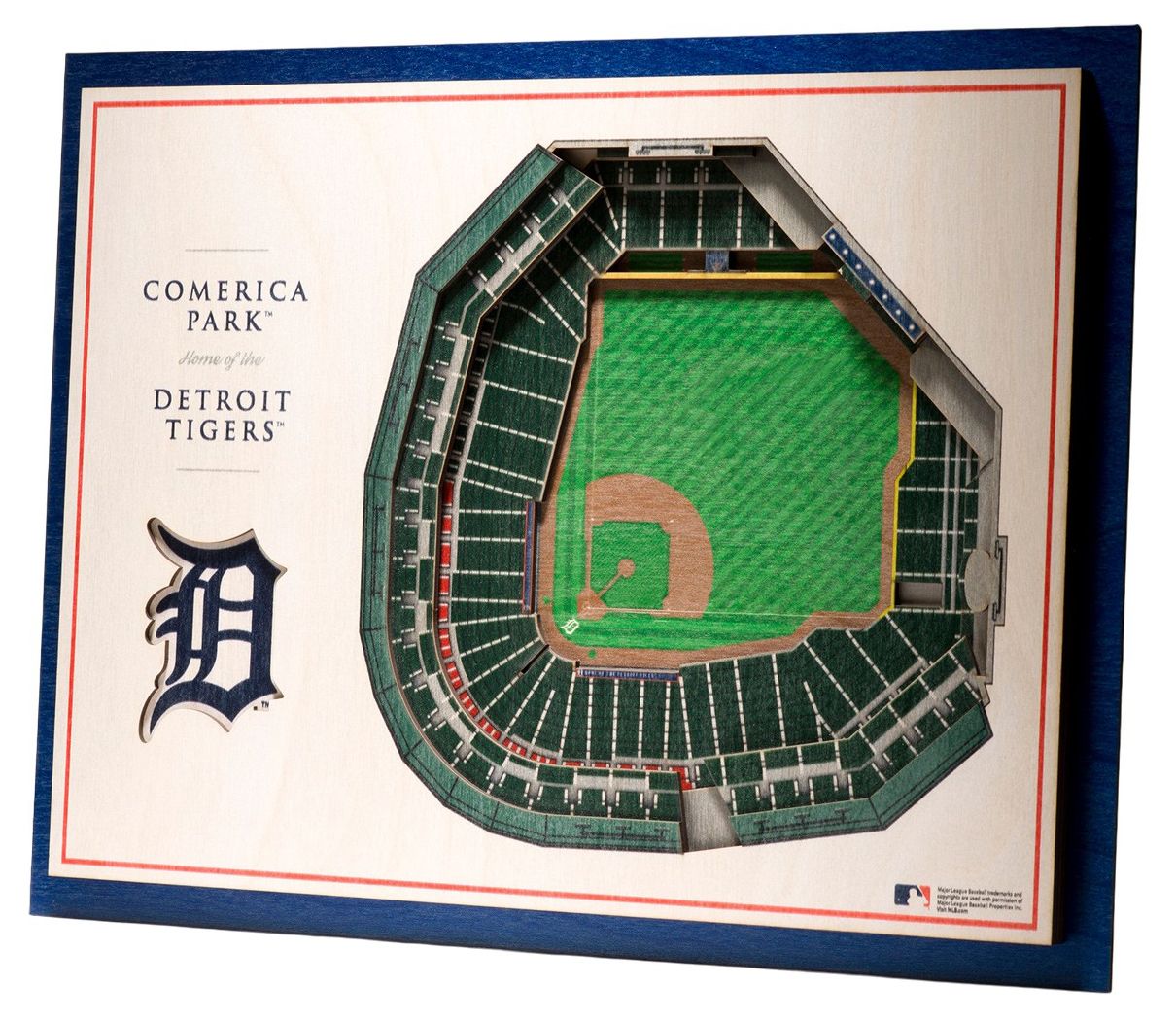 YouTheFan Detroit Tigers 5-Layer StadiumViews 3D Wall Art product image