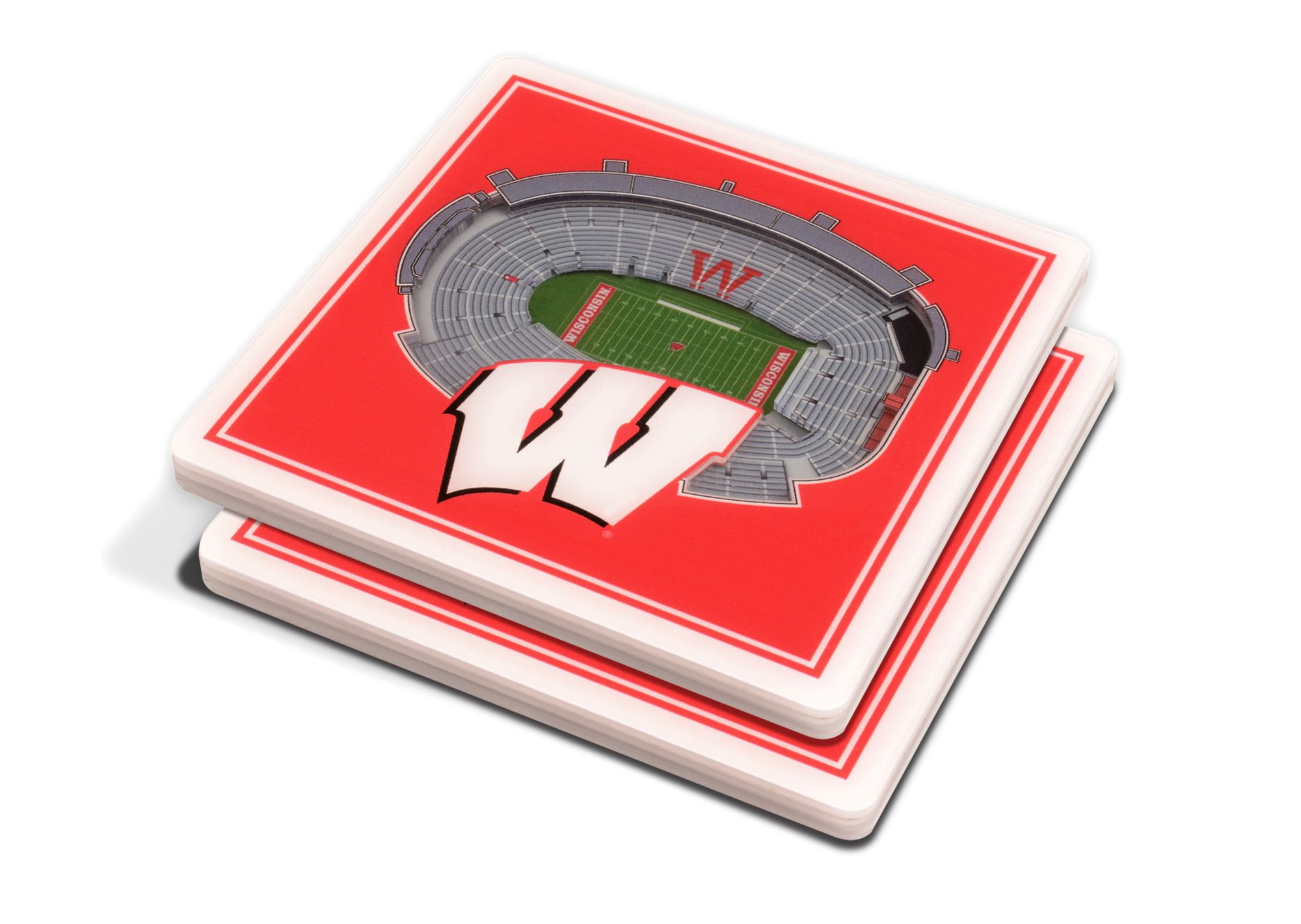 YouTheFan Wisconsin Badgers 3D Stadium Views Coaster Set product image