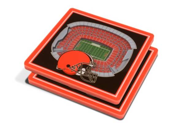 You the Fan Cleveland Browns 3D Stadium Views Coaster Set product image