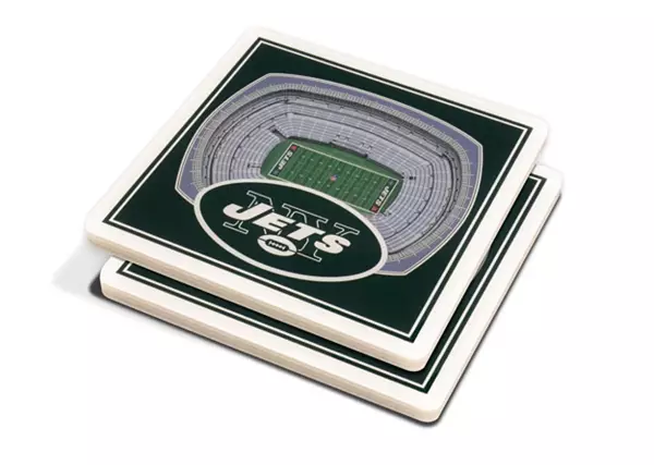You the Fan New York Jets 3D Stadium Views Coaster Set
