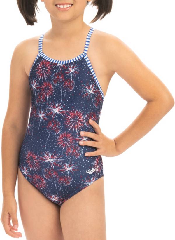 Dolfin Girls' Uglies Keyhole Back One Piece Swimsuit