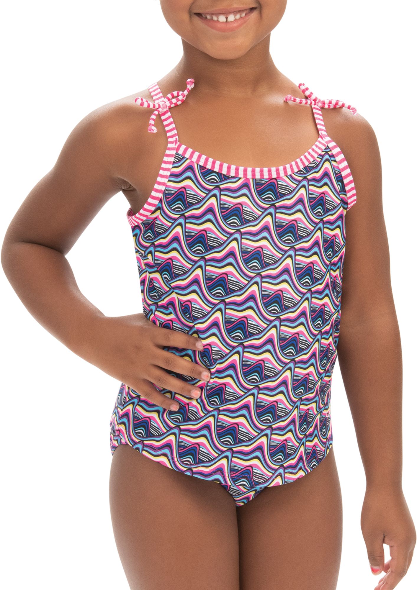 Dolfin Girls' Uglies Little Print Tankini Swimsuit Set