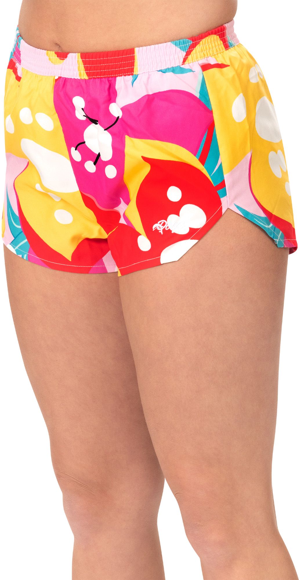 Mid-Rise Running Shorts with Placement Print