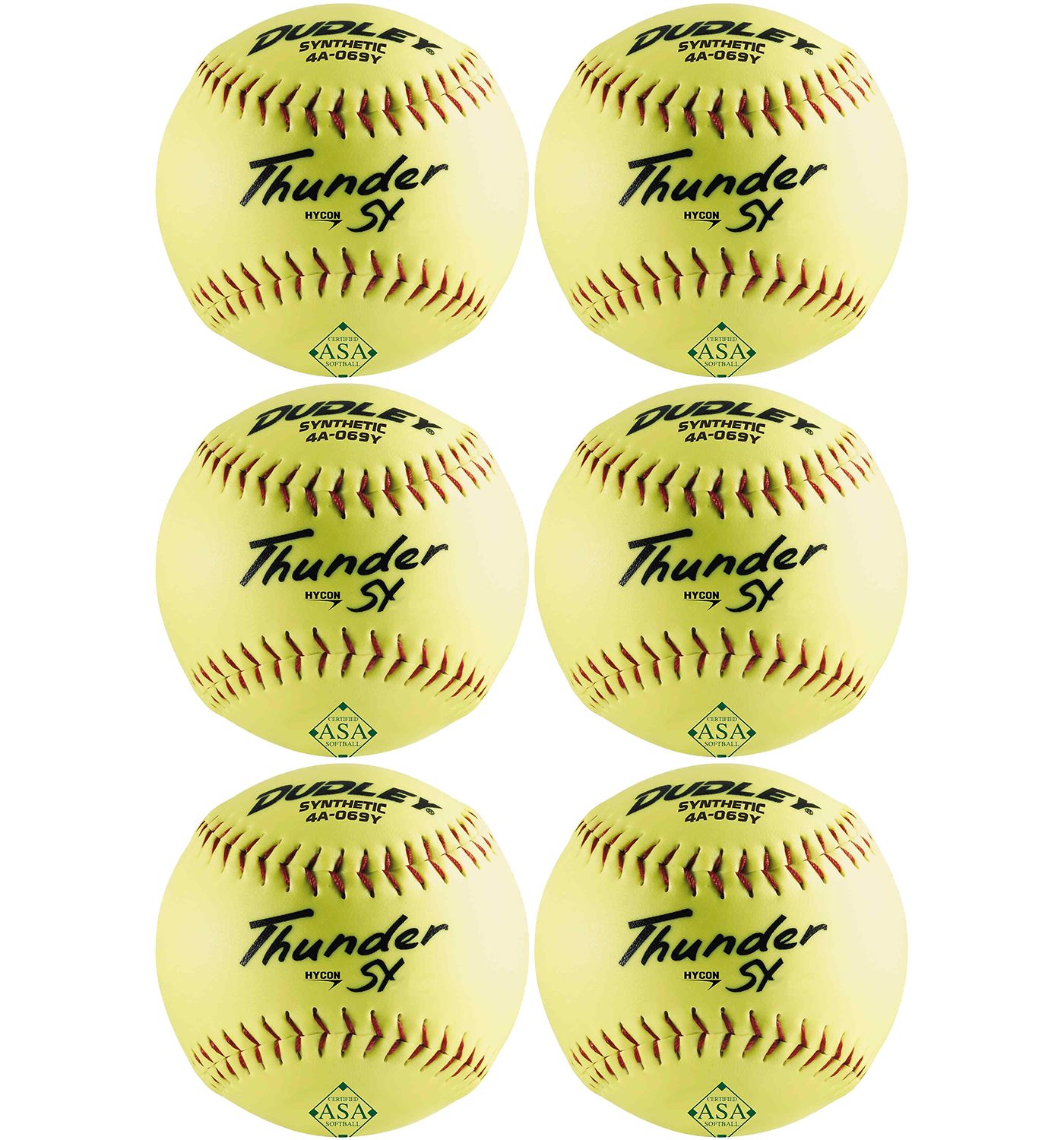 Dudley USSSA Thunder Heat Fast Pitch Softball - sold 12 pack