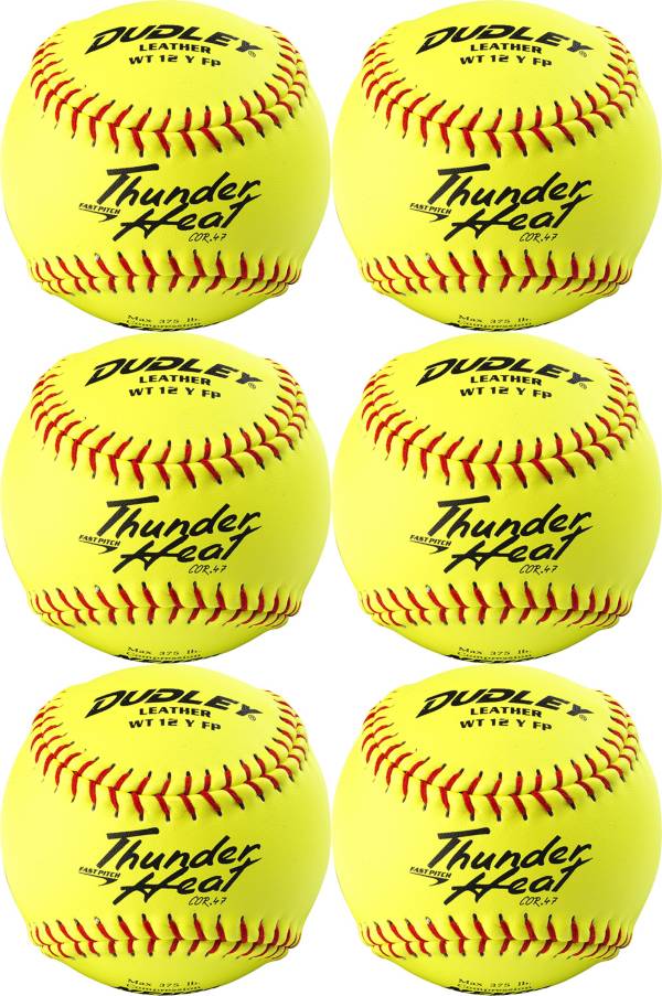 Dudley 12 Inch ZN Fastpitch Practice Softballs .47-375 No Logo - One D