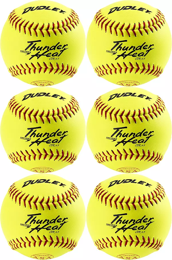 Dudley 11” USA Thunder Heat Fastpitch Softballs - 6 Pack | Dick's
