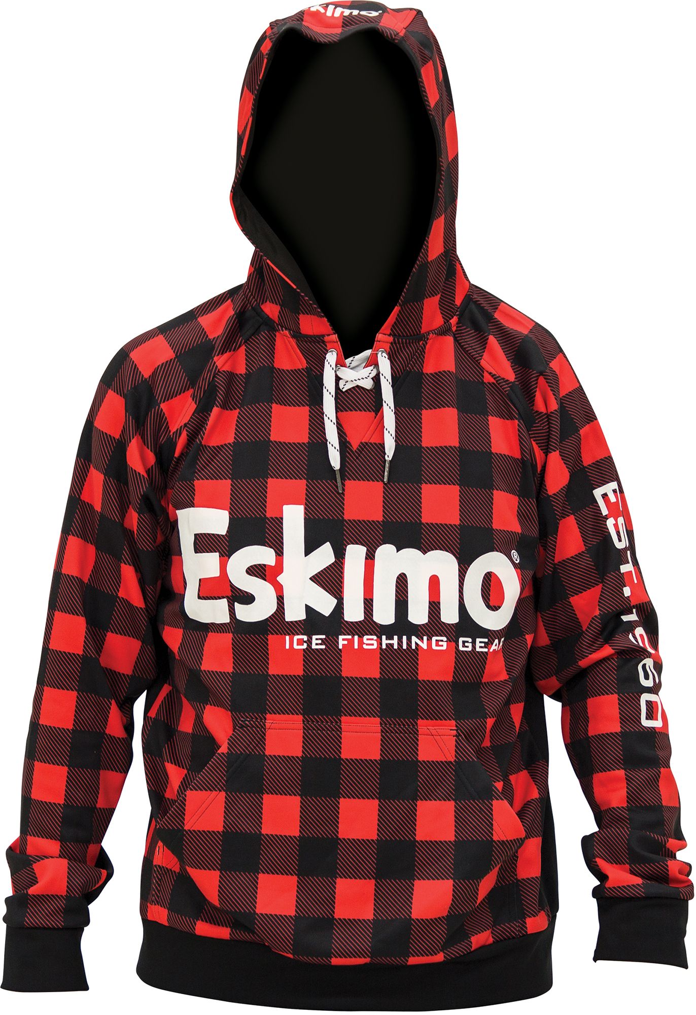 red plaid hoodie