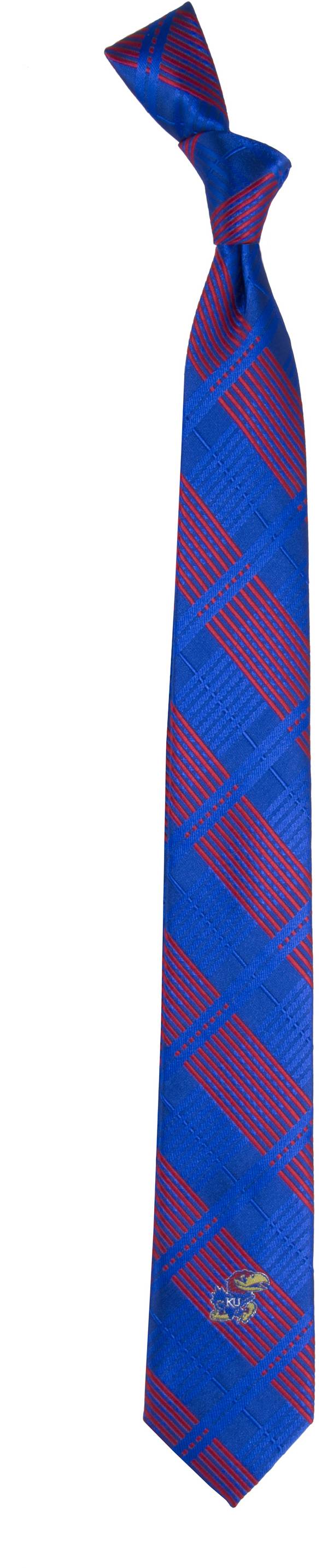 Eagles Wings Kansas Jayhawks Skinny Plaid Necktie