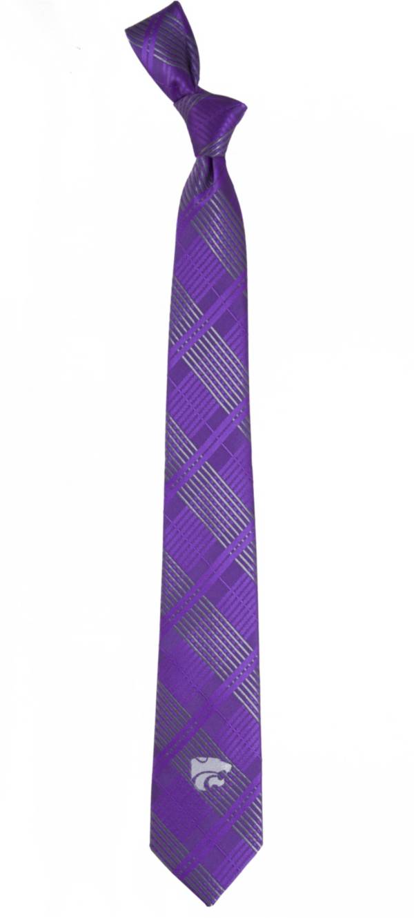 Eagles Wings Kansas State Wildcats Skinny Plaid Necktie