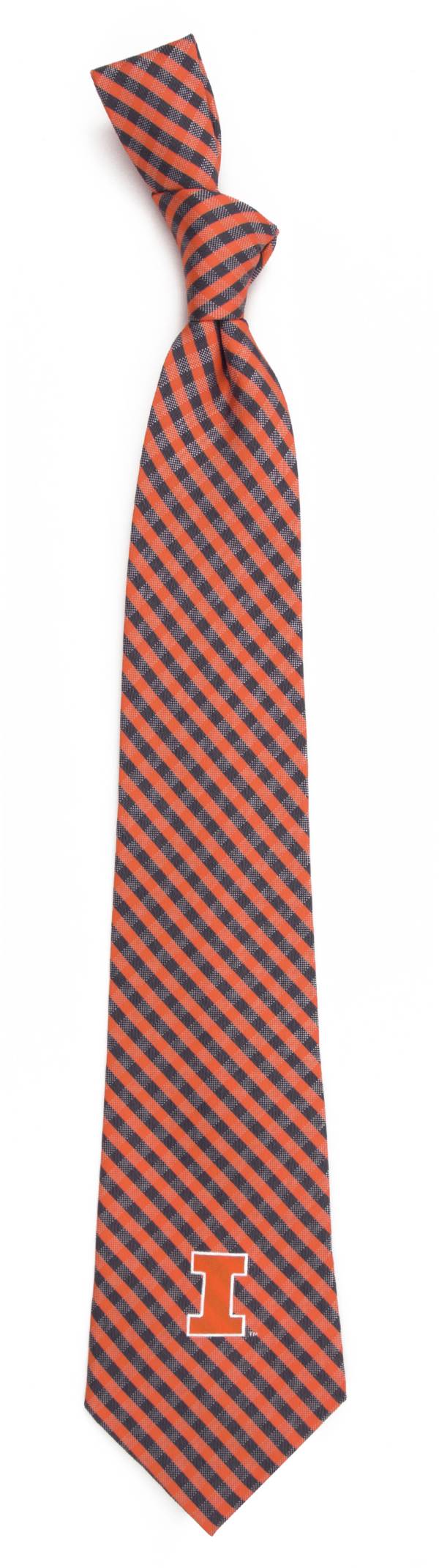 Eagles Wings Illinois Fighting Illini Gingham Necktie