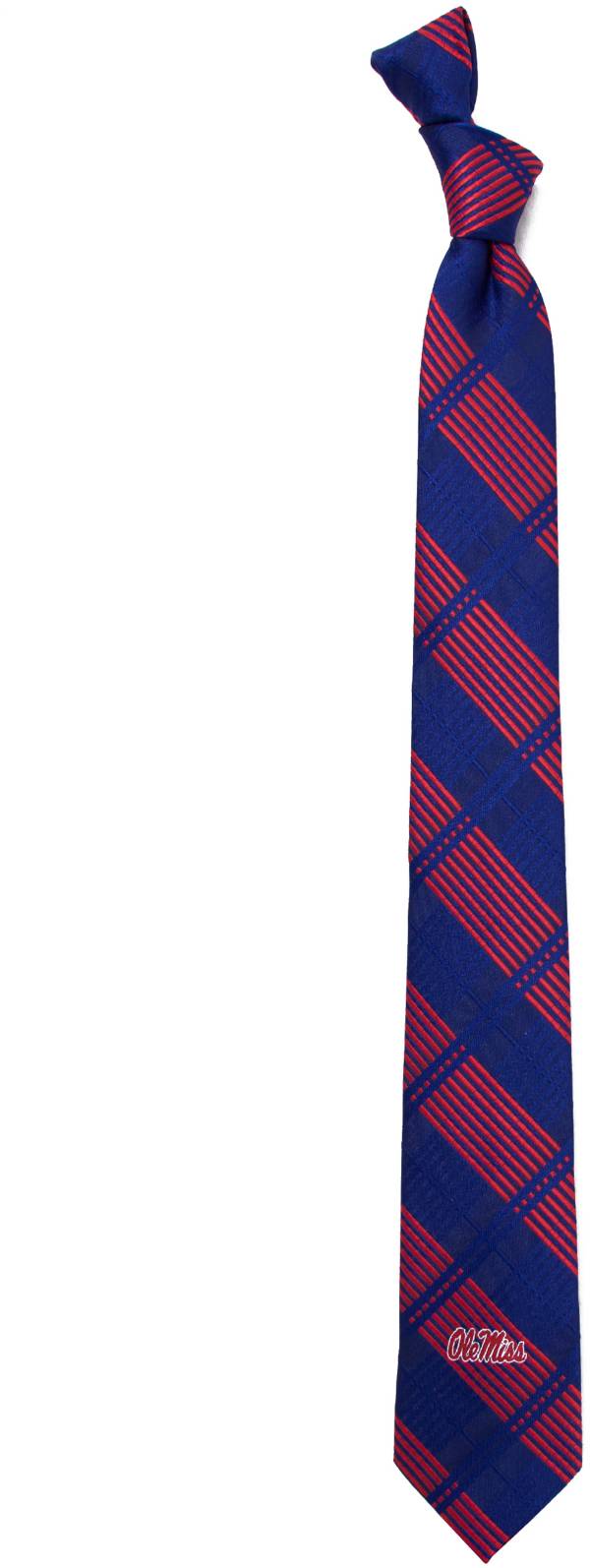 Eagles Wings Ole Miss Rebels Skinny Plaid Necktie