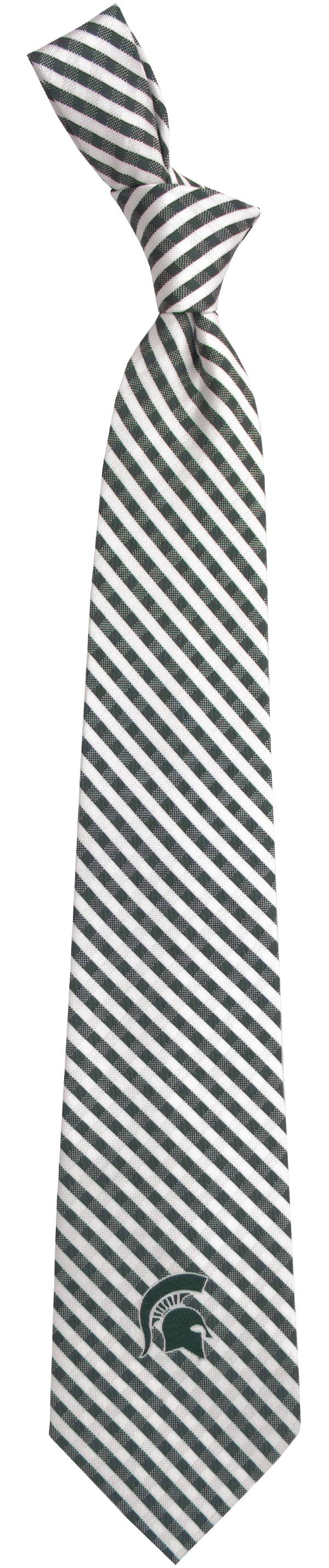 Eagles Wings Michigan State Spartans Gingham Necktie