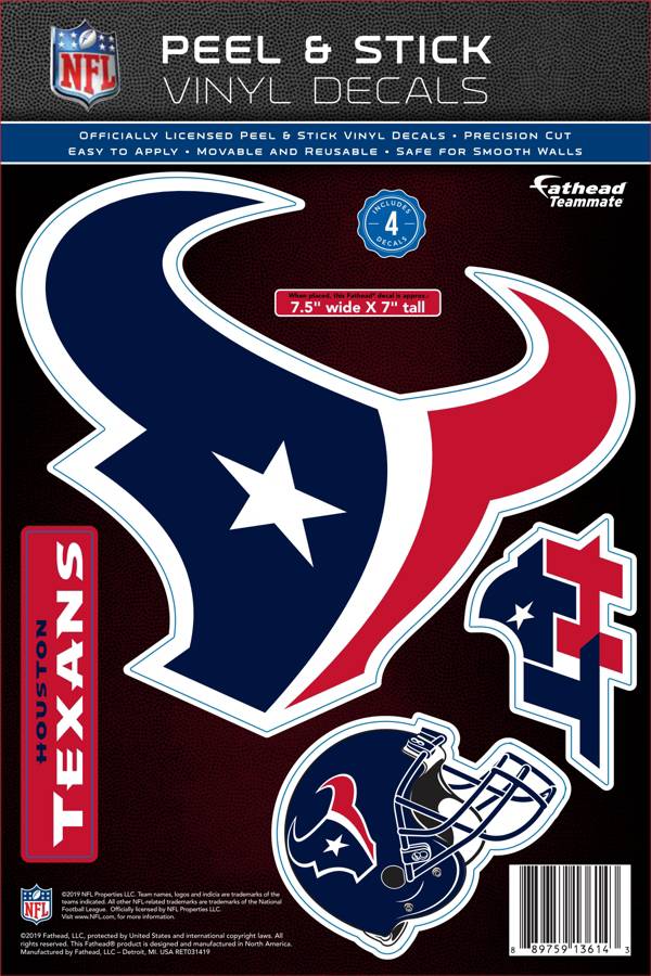 Fathead Houston Texans Logo Wall Decal Dick S Sporting Goods