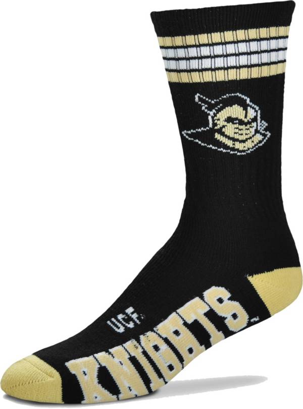 For Bare Feet UCF Golden Knights  4-Stripe Deuce Crew Socks product image