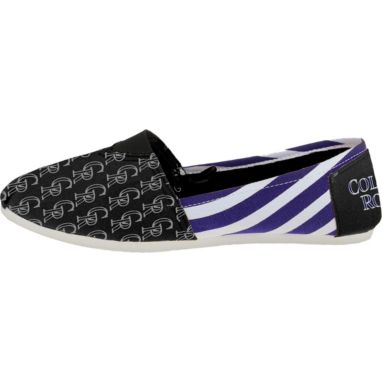 sorry, FOCO Colorado Rockies Striped Canvas Shoes is currently out of stock