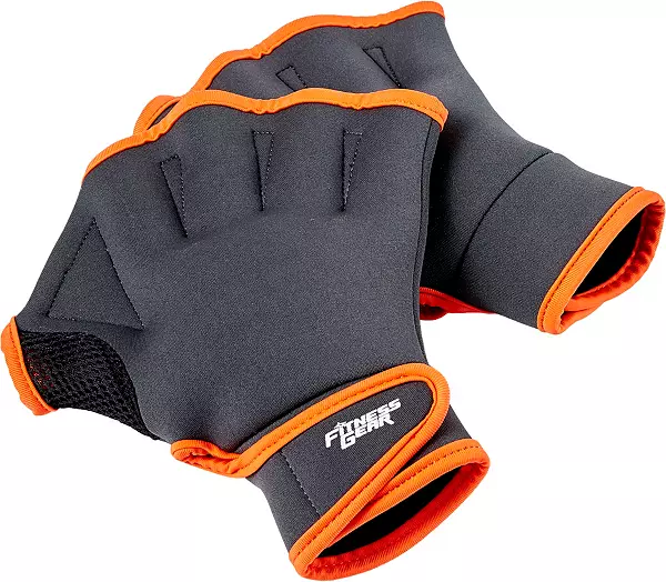 Fitness Gear Water Fitness Gloves, Men's, Large, Orange