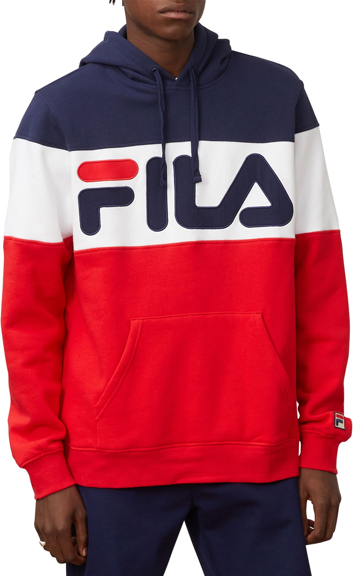 fila white hoodie mens